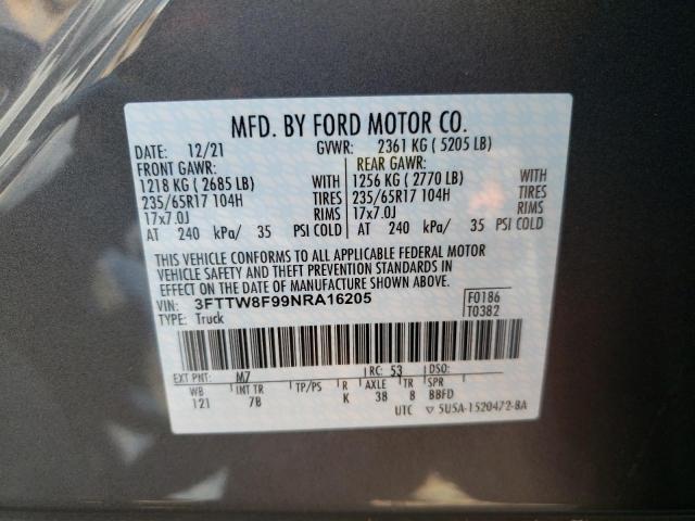 Photo 10 from auction – 2022 FORD MAVERICK X with VIN 3FTTW8F99NRA16205