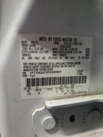 Photo 10 from auction – 2015 FORD F250 SUPER with VIN 1FT7W2AT5FED05507
