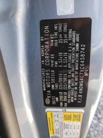 Photo 10 from auction – 2012 KIA SEDONA LX with VIN KNDMG4C7XC6458742