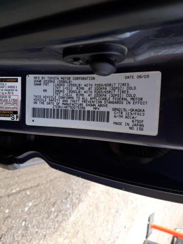 Photo 10 from auction – 2005 TOYOTA 4RUNNER SR with VIN JTEBU14R750075356