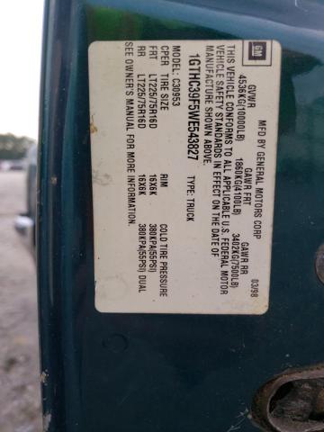 Photo 10 from auction – 1998 GMC SIERRA C35 with VIN 1GTHC39F5WE543827