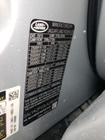 Photo 10 from auction – 2020 LAND ROVER RANGE ROVE with VIN SALYK2FV0LA249305