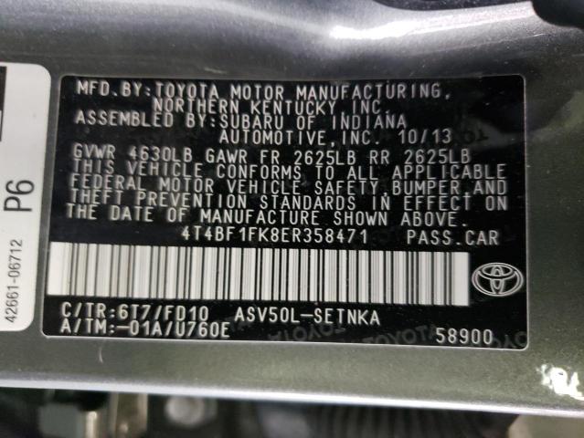 Photo 10 from auction – 2014 TOYOTA CAMRY L with VIN 4T4BF1FK8ER358471
