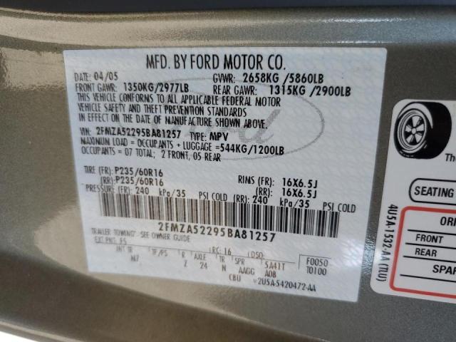 Photo 10 from auction – 2005 FORD FREESTAR S with VIN 2FMZA52295BA81257