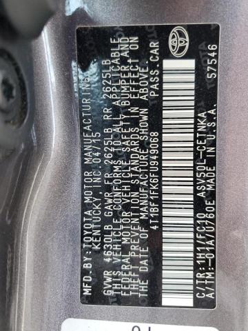 Photo 10 from auction – 2015 TOYOTA CAMRY LE with VIN 4T1BF1FK6FU949068