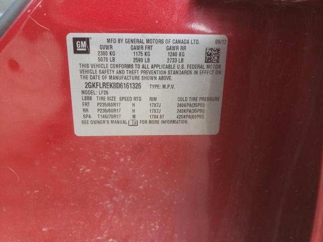 Photo 10 from auction – 2013 GMC TERRAIN SL with VIN 2GKFLREK8D6161326