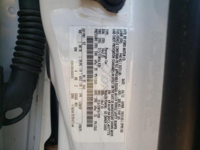 Photo 10 from auction – 2012 FORD FOCUS SE with VIN 1FAHP3K20CL407775