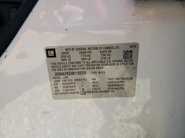 Photo 10 from auction – 2011 CHEVROLET EQUINOX LT with VIN 2GNALFEC3B1192336