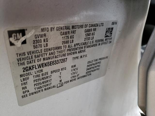 Photo 10 from auction – 2014 GMC TERRAIN SL with VIN 2GKFLWEK6E6337287