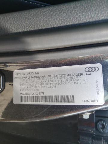 Photo 10 from auction – 2019 AUDI S3 PREMIUM with VIN WAUB1GFF0K1024173