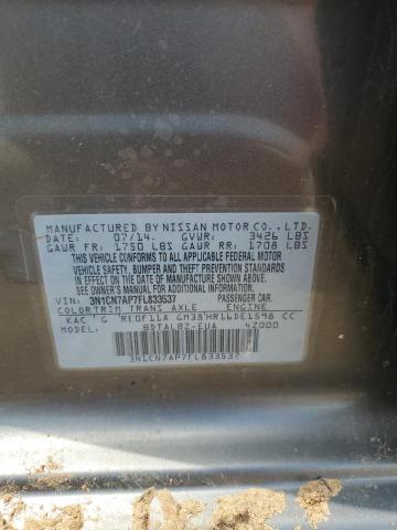 Photo 10 from auction – 2015 NISSAN VERSA S with VIN 3N1CN7AP7FL833537