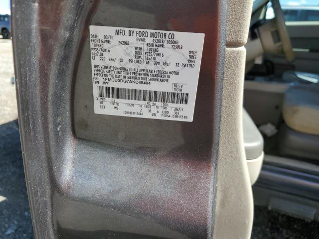 Photo 10 from auction – 2010 FORD ESCAPE XLT with VIN 1FMCU0DG7AKC45484
