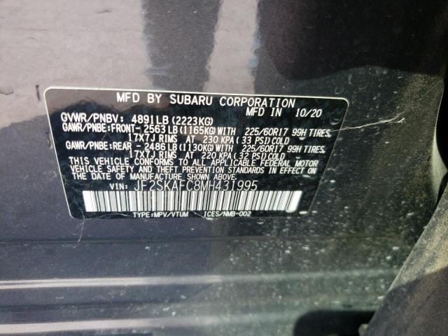 صورة رقم 10 من المزاد - 2021 SUBARU FORESTER P مع VIN JF2SKAFC8MH431995