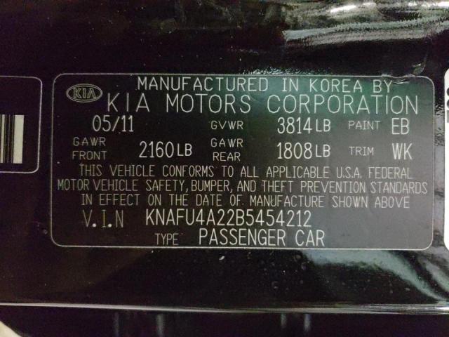 Photo 10 from auction – 2011 KIA FORTE EX with VIN KNAFU4A22B5454212