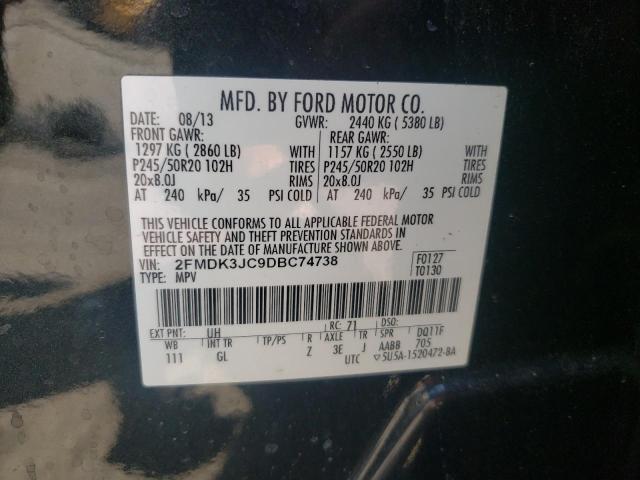 Photo 10 from auction – 2013 FORD EDGE SEL with VIN 2FMDK3JC9DBC74738