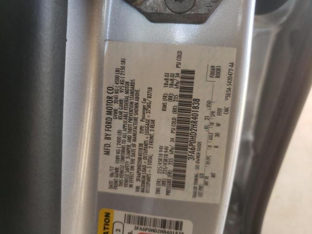 Photo 10 from auction – 2017 FORD FUSION SE with VIN 3FA6P0HD2HR401838