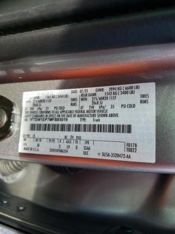Photo 10 from auction – 2021 FORD F150 SUPER with VIN 1FTEW1EP7MFB85019
