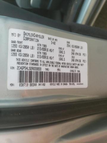 Photo 10 from auction – 2002 CHRYSLER TOWN & COU with VIN 2C4GP54L92R659859