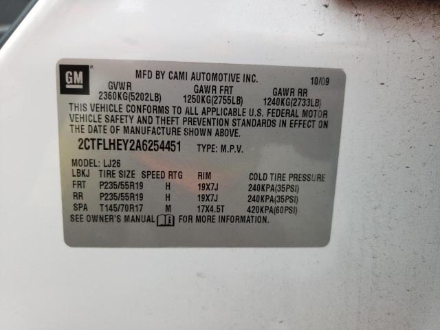 Photo 10 from auction – 2010 GMC TERRAIN SL with VIN 2CTFLHEY2A6254451