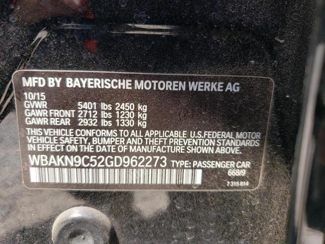 Photo 10 from auction – 2016 BMW 550 I with VIN WBAKN9C52GD962273