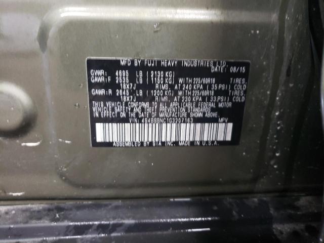 Photo 10 from auction – 2016 SUBARU OUTBACK 2. with VIN 4S4BSBNC1G3207163