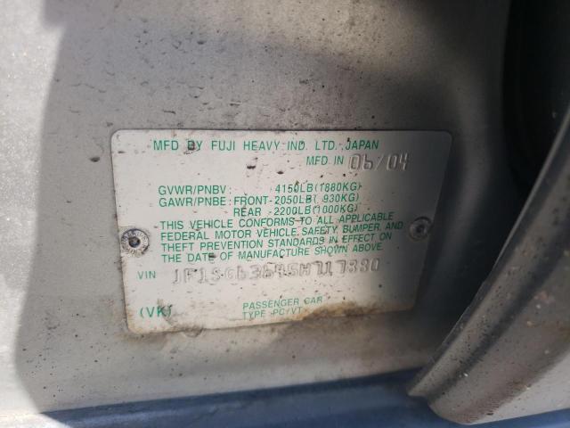 Photo 10 from auction – 2005 SUBARU FORESTER 2 with VIN JF1SG63645H717880