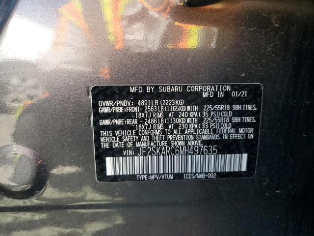 Photo 10 from auction – 2021 SUBARU FORESTER S with VIN JF2SKARC6MH497635