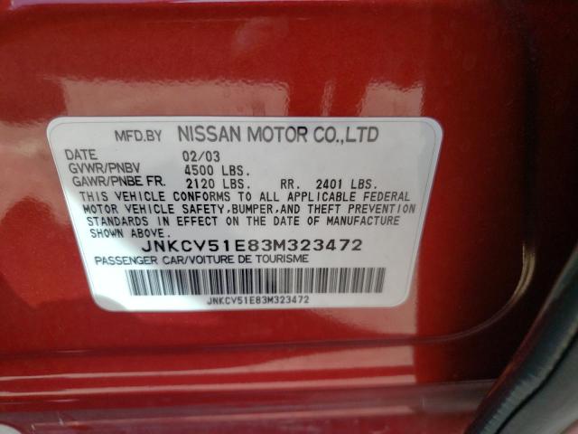 Photo 10 from auction – 2003 INFINITI G35 with VIN JNKCV51E83M323472