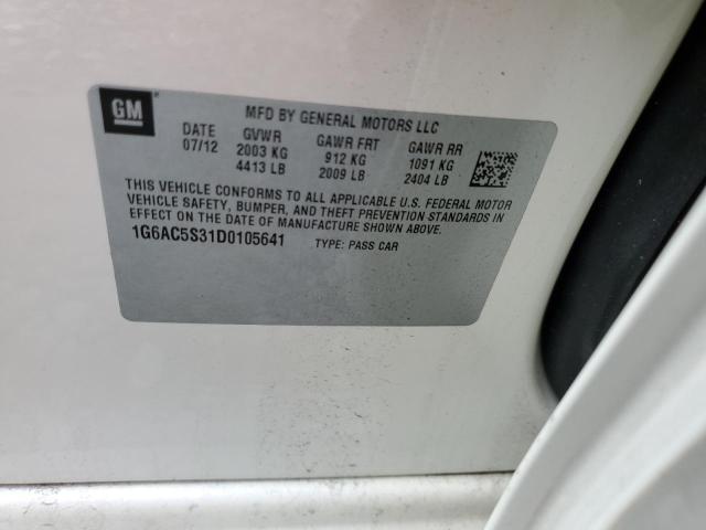 Photo 10 from auction – 2013 CADILLAC ATS with VIN 1G6AC5S31D0105641