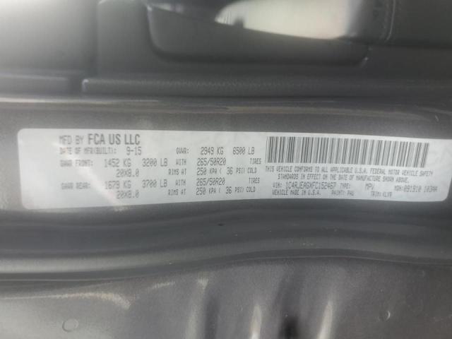 Photo 10 from auction – 2015 JEEP GRAND CHER with VIN 1C4RJEAGXFC152467