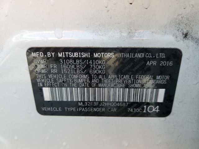 Photo 10 from auction – 2017 MITSUBISHI MIRAGE G4 with VIN ML32F3FJ2HH004687