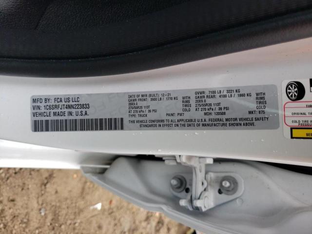 Photo 10 from auction – 2022 RAM 1500 LARAM with VIN 1C6SRFJT4NN223833