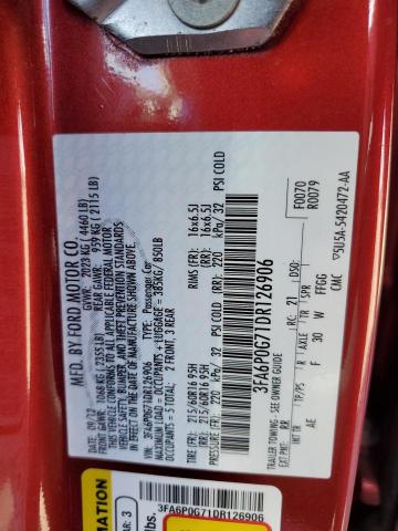 Photo 10 from auction – 2013 FORD FUSION S with VIN 3FA6P0G71DR126906