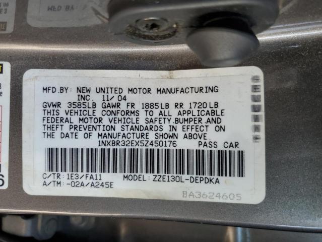 Photo 10 from auction – 2005 TOYOTA COROLLA CE with VIN 1NXBR32EX5Z450176