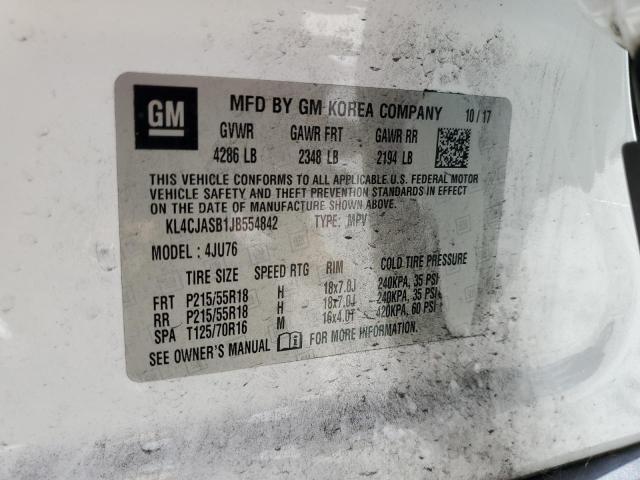 Photo 10 from auction – 2018 BUICK ENCORE PRE with VIN KL4CJASB1JB554842