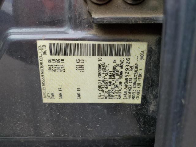 Photo 10 from auction – 2010 NISSAN ALTIMA BAS with VIN 1N4AL2AP3AN529326