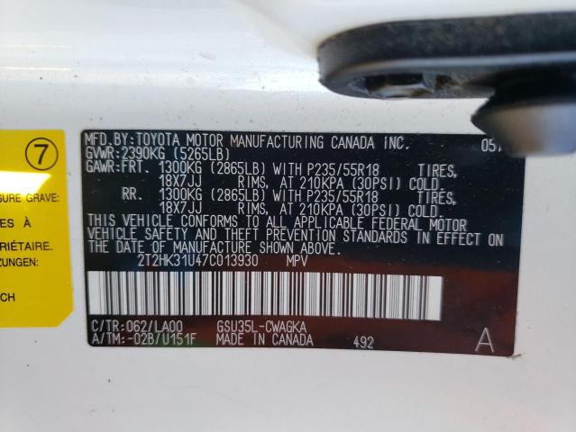 Photo 10 from auction – 2007 LEXUS RX 350 with VIN 2T2HK31U47C013930