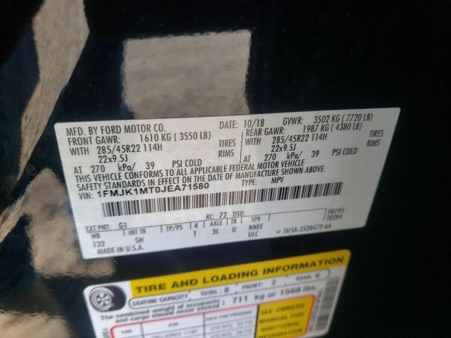 Photo 10 from auction – 2018 FORD EXPEDITION with VIN 1FMJK1MT0JEA71580
