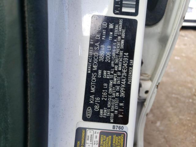Photo 10 from auction – 2017 KIA FORTE LX with VIN 3KPFK4A73HE045914