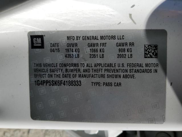 Photo 10 from auction – 2015 BUICK VERANO with VIN 1G4PP5SK6F4188333