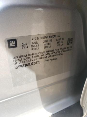 Photo 10 from auction – 2014 CHEVROLET CRUZE LT with VIN 1G1PC5SB1E7327676
