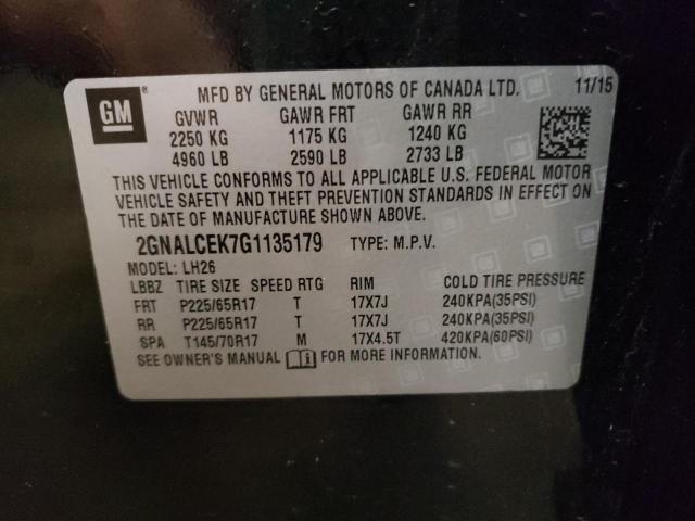 Photo 10 from auction – 2016 CHEVROLET EQUINOX LT with VIN 2GNALCEK7G1135179