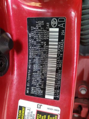 Photo 10 from auction – 2013 TOYOTA COROLLA BA with VIN 2T1BU4EE9DC921119