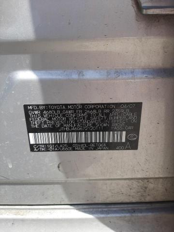 Photo 10 from auction – 2007 LEXUS ES 350 with VIN JTHBJ46G672120111
