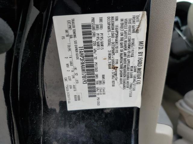 Photo 10 from auction – 2010 FORD FOCUS SE with VIN 1FAHP3FN4AW178193
