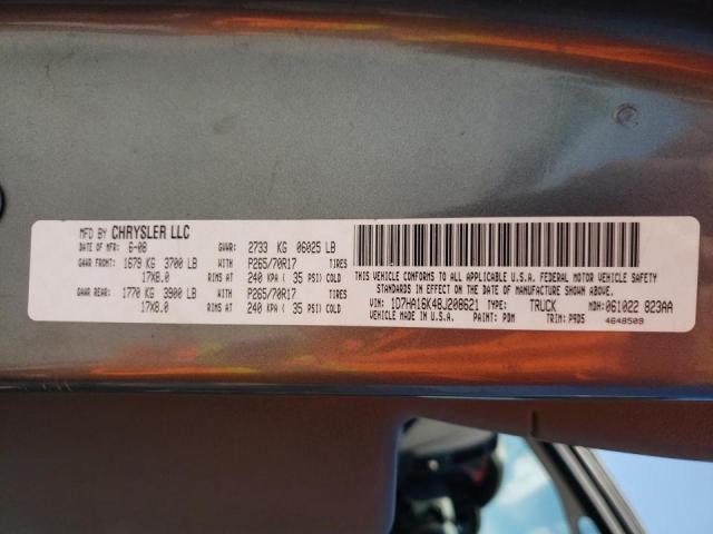 Photo 10 from auction – 2008 DODGE RAM 1500 S with VIN 1D7HA16K48J208621