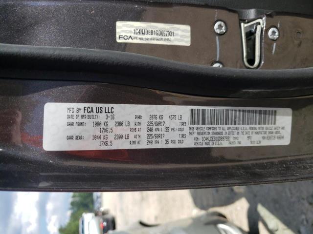 Photo 10 from auction – 2016 JEEP COMPASS LA with VIN 1C4NJDEB1GD697931