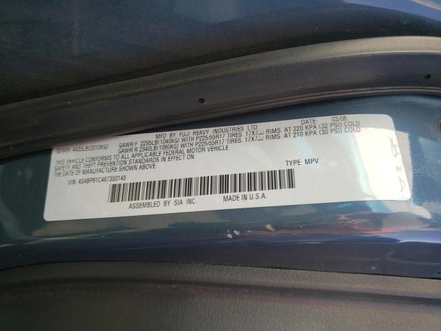 Photo 10 from auction – 2006 SUBARU LEGACY OUT with VIN 4S4BP61C467350145