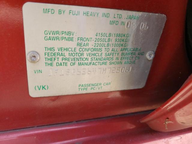 Photo 10 from auction – 2007 SUBARU FORESTER 2 with VIN JF1SG63647H725061