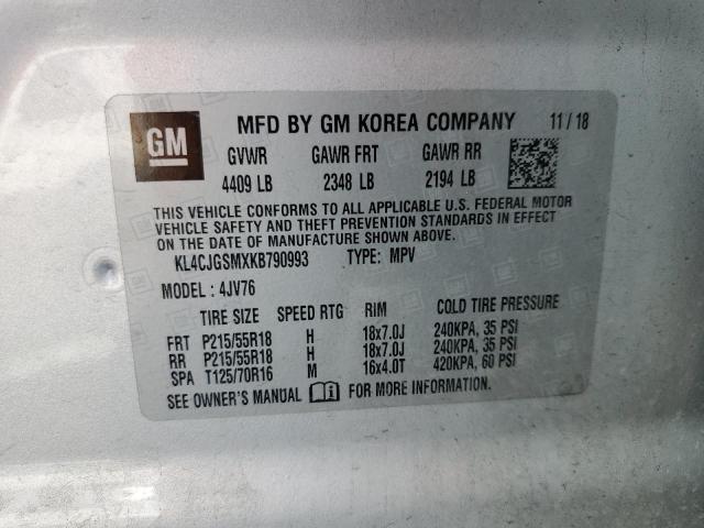 Photo 10 from auction – 2019 BUICK ENCORE ESS with VIN KL4CJGSMXKB790993